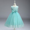 Retail Floral Flowers Girl Dresses Appliques Bow Decoration First Communion Dresses Elegant Holy Communion Dresses LL314