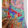 RED Boho blouse 2018 Peacock floral print blouses Vinatge sexy v-Neck long Sleeve tassel Bohemia women blouses Hippie TOP