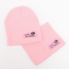 Moeble Spring Autumn Winter Baby Cap Girls Boys Children Knitted Hat and Scarf Set Kids knit hat with scarf set 6 colors H346B