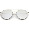 Modern Rimless Mirrored Flat Lens Aviator Sunglasses A823