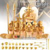 MOC Medieval Age Castle knights Shadow Golden Trooper 7PCS/SET With Big Wing Action Figure Building Blocks Kids Toys Gifts