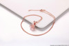 MoBuy MBNI025 Unique Rose Flower Natural Gemstone Rose Quartz Necklace & Pendant 925 Sterling Silver Gold Plated Fine Jewelry