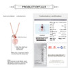 MoBuy MBNI025 Unique Rose Flower Natural Gemstone Rose Quartz Necklace & Pendant 925 Sterling Silver Gold Plated Fine Jewelry
