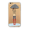 Mobile Phone Case For iPhone 7 6 6s Plus 6Plus 4 4S 5 5S SE 5C Bag New Modern Dress Shopping Girl Transparent Soft TPU Cover