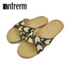 Mntrerm High Quality Summer Linen Home Slippers Candy Colors Flax Slippers Men Slippers Home Shoes Large Size linen shoes