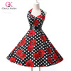 2017 Plus Size Womens clothing New Summer Style 50s Vintage pin up 60s Cocktail dresses Rockabilly Retro Floral print Party gown 2017 Plus Size Womens clothing New Summer Style 50s Vintage pin up 60s Cocktail dresses Rockabilly Retro Floral print Party gown