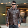 2017 Plus Size Men's Winter White Duck Down Coat Black Thick Sheepskin Coat Casual Genuine Leather Jacket Men Sheepskin Down