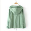 2017 Oversize Women Windbreaker Spring Autumn Long sleeved hooded jacket coat lady Korean Loose Casual Thin Jacket Women BL197