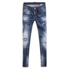 2017 New Designer Brand Women's Jeans Patchwork Stretch Slim Fit Ripped Denim Pants Skinny Jeans Woman Mid Waist Jeans Femme