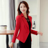 2017 New Design Long Sleeve Solid Color One Button Women Slim Blazer Plus Size Formal Jackets Office Ladies Work Wear Blaser