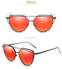 2017 New Cat Eye Sunglasses Women Brand Designer Female Twin-Beams Rose Gold Mirror Sun Glasses Cateye SunGlasses Oculos Feminin