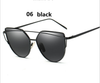 2017 New Cat Eye Sunglasses Women Brand Designer Female Twin-Beams Rose Gold Mirror Sun Glasses Cateye SunGlasses Fast Shipping