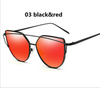 2017 New Cat Eye Sunglasses Women Brand Designer Female Twin-Beams Rose Gold Mirror Sun Glasses Cateye SunGlasses Fast Shipping