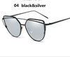 2017 New Cat Eye Sunglasses Women Brand Designer Female Twin-Beams Rose Gold Mirror Sun Glasses Cateye SunGlasses Fast Shipping