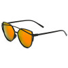 2017 New Cat Eye Sunglasses Women Brand Designer Fashion Twin-Beams Rose Gold Mirror Cateye Sun Glasses For Female UV400 uv