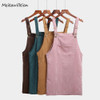 Meitawilltion Summer Women Skirts 2018 Casual Corduroy Suspender Overall Vest Jumpsuit Braces Skirt Lady Preppy Style Skirt