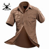 MEGE Summer Men Shirt Military Men Short Sleeve Shirt Casual Shirt Mens Brand Social Clothing Chemise Homme Camisa Masculina 2XL
