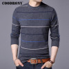 COODRONY Sweater Men 2017 New Autumn Winter Warm Cashmere Pullover Men Casual Stripe O-Neck Pull Homme Merino Wool Sweaters 7312