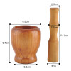 Convenient Wooden Mortar And Pestle Set Garlic Ginger Spice Mixing Grinding Bowl Food Mills Kitchen Accessories Tool Hand Tools