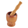 Convenient Wooden Mortar And Pestle Set Garlic Ginger Spice Mixing Grinding Bowl Food Mills Kitchen Accessories Tool Hand Tools