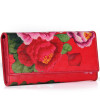 CONTACT'S Women wallet Genuine Leather Wallet Female Purse Printing Flowers designer Clutches Phone coins Card Holder Money Bag
