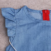 2016 Baby Girls Dress Cute Demin Kids Dresses For Girl Toddler A line Red bowties Dress Baby Clothing