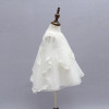 2015 Newborn Baby Christening Gown Infant Girl's White Princess Lace Baptism Dress Toddler Baby Girl Chiffon Dresses 3pcs/set