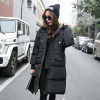 Hoodies Black Big Plus Size Outwear Thick Warm Parka Oversize Fur Duck Down Winter Coat Women Retro