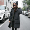 Hoodies Black Big Plus Size Outwear Thick Warm Parka Oversize Fur Duck Down Winter Coat Women Retro