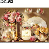 HOMFUN Full Square/Round Drill 5D DIY Diamond Painting "Kitchen Flower" 3D Embroidery Cross Stitch Mosaic Rhinestone Home Decor