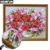 HOMFUN Full Square/Round Drill 5D DIY Diamond Painting "Kitchen Flower" 3D Embroidery Cross Stitch Mosaic Rhinestone Home Decor