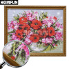 HOMFUN Full Square/Round Drill 5D DIY Diamond Painting "Animal leopard" 3D Embroidery Cross Stitch Mosaic Rhinestone Home Decor