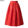 MWSFH New Faldas Summer Autumn Style Vintage Skirt High Waist Work Wear Midi Skirts Womens Fashion red black Jupe Femme Saias