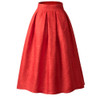 MWSFH New Faldas Summer Autumn Style Vintage Skirt High Waist Work Wear Midi Skirts Womens Fashion red black Jupe Femme Saias
