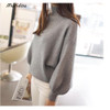 Muridou New Winter Women Sweater Fashion Turtleneck Sweater Batwing Sleeve Pullovers Loose Knitted Sweater Females Jumper Tops