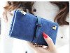 New Arrive Women Brand Long Purse Clutch 2017 Fashion Retro Matte Stitching Wallet Women Casual Hasp Dollar Price Wallet Handbag