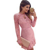 New Arrive Vestidos Women Fashion Casual Lace Dress 2017 O-Neck Sleeve Pink Evening Party Dresses Vestido de festa Brasil Trend New Arrive Vestidos Women Fashion Casual Lace Dress 2017 O-Neck Sleeve Pink Evening Party Dresses Vestido de festa Brasil Trend