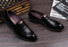 New Arrive Slip-on Leather Shoes Men's Shoes British Business Suits Crocodile Grain Wingtip Shoes Patent Leather Shoes