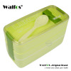 New Arrive 900ml Cute Lunch Dinnerware Box Portable 3 Layer Healthy Food Container Microwave Oven Bento Japanese