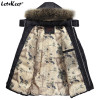 New 2017 Letskeep fur hooded parka men thick long warm winter parka mens casual parkas Jacket with fur collar big size MA425