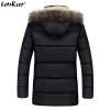 New 2017 Letskeep fur hooded parka men thick long warm winter parka mens casual parkas Jacket with fur collar big size MA425
