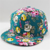 New 2017 Floral Printing Women's Snapback Caps Nice Baseball Cap Hip Hop Flat Hats Fashion gorras mujer Cap With Straight Visor