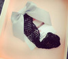 New 2017 Fashion Women Ruffle Large Fishnet Ankle High Socks Bow Tie Mesh Lace Fish Net Short Socks