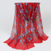 new 2017 fashion Style print long scarf women silk chiffon shawl thin shawls  printing polyester scarves Winter wholesale FZ053