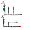 20M Misting Cooling System For Outdoor Patio Garden Greenhouse Irrigation Set 47FT With 20 Pack Of Plastic Mist Nozzles