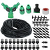 20M Misting Cooling System For Outdoor Patio Garden Greenhouse Irrigation Set 47FT With 20 Pack Of Plastic Mist Nozzles