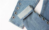 2093 New 2017 Fashion Rivets Ripped High Waist Jeans Straight Eyelet Detail Boyfriend Denim Jeans Women Pants Female Calca Jeans