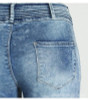 2082 Youaxon Women`s Ruffles Waist Brand New Stretch Ripped Skinny Pencil Pants Jeans For Women Denim Jean