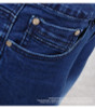 2087 Youaxon Women`s Gradient Effect Dark Blue Mid Low Waist Stretchy Ripped Pencil Skinny Denim Pants Jeans For Women Jean