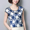 2018 Womens Tops and Blouses Short Sleeve Chiffon Blouse Summer Ladies Print Shirts Casual Clothing Plus Size Blusa Feminina